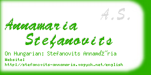 annamaria stefanovits business card